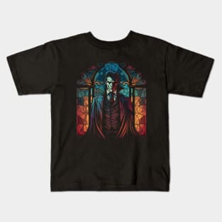 Dracula Stained Glass Kids T-Shirt